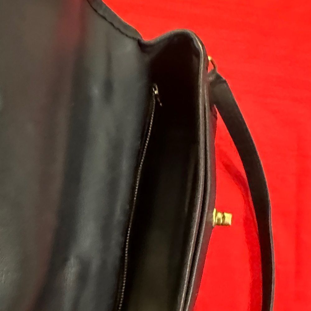 Authentic Vintage Coach Court Black Leather Top-Handle Shoulder Bag 9870 - Picture 13 of 14